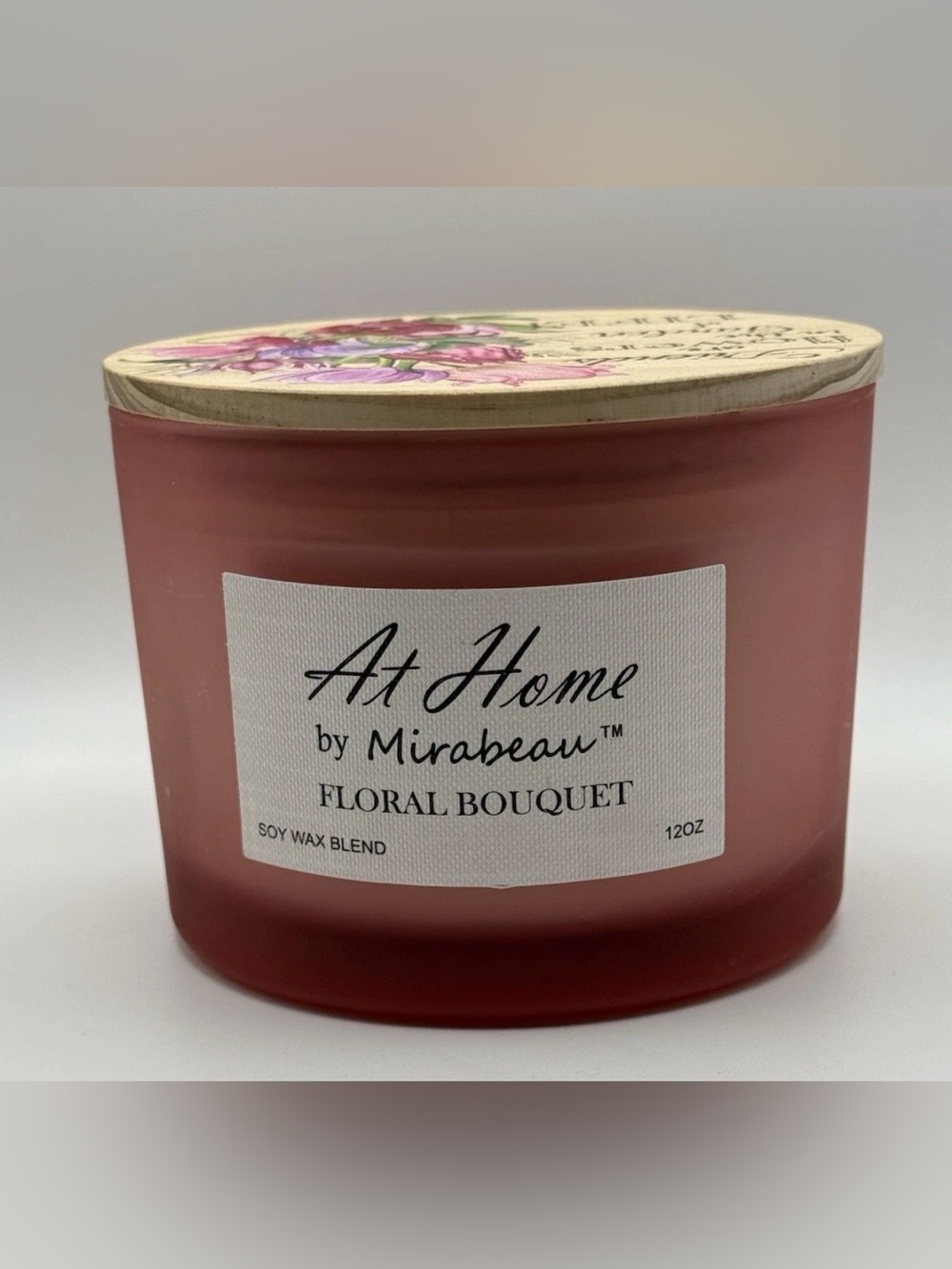 At Home by Mirabeau New Floral Bouquet Soy Wax Blend 3 Wick Candle